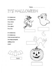 English Worksheet: Its Halloween