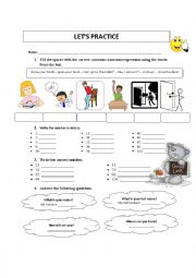 English Worksheet: english practice