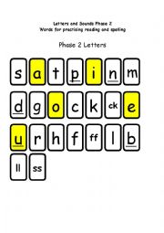 English Worksheet: Phase 2 Letters and Sounds