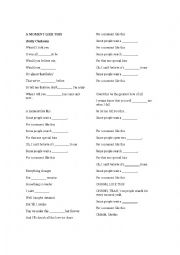 English Worksheet: A moment like this
