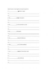 English Worksheet: Past Simple. Negative Sentences and Yes/No Questions