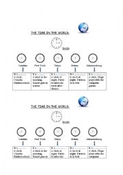 English Worksheet: The time in the world