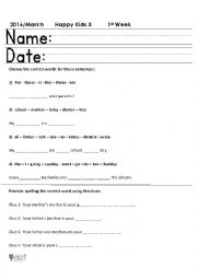 English Worksheet: Family worksheet