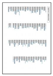 English Worksheet: ADJETIVE + PREPOSITION