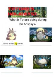 English Worksheet: Totoros holidays