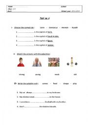 English Worksheet: this is a final test for the grade 3 primary-school students