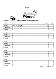 English Worksheet: Groupwork Winning $1M