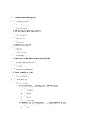 English Worksheet: level assessment