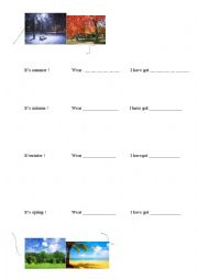 English Worksheet: Season