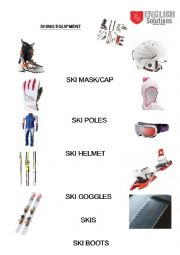 English Worksheet: Skiing Equipment