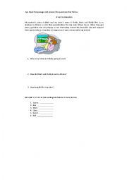 English Worksheet: Comprehension Passage