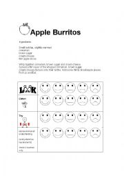 cooking with kids - apple burrito