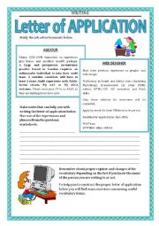 English Worksheet: WRITING - letter of application part 3
