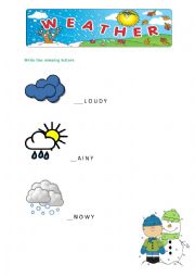 English Worksheet: The weather