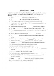 English Worksheet: Conditionals Review