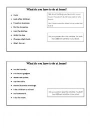 English Worksheet: Obligations - Have to