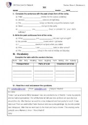 English Worksheet: past simple and continuous 