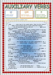 Auxiliary verbs worksheets