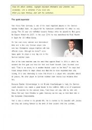 English Worksheet: UEFA EURO 2016 Germany Players Profile Toni Kroos incl. Worksheet