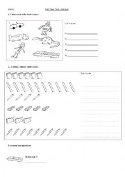 English Worksheet: English Test for little children , level 1