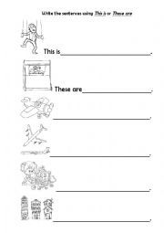 English Worksheet: Toys_This is or These are