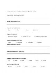 English Worksheet: Activity about the movie Alexander and the horrible, terrible, no good, very bad day