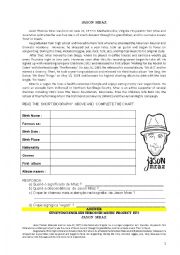 Biography of Jason Mraz - text and questions