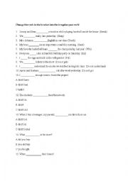 English Worksheet: Irregular past verbs