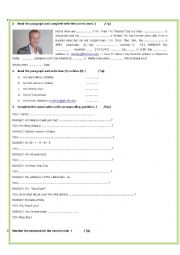 English Worksheet: Personal information and Countries and NAtionalities 