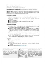 Lesson plan - Vacations 4 skills