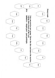 English Worksheet: Honeycomb - Verbs