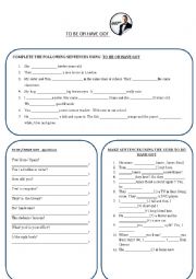 English Worksheet: To be or have got