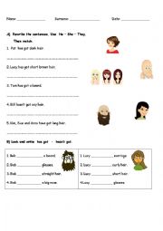 English Worksheet: Different people