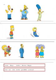 English Worksheet: Simpsons family worksheet