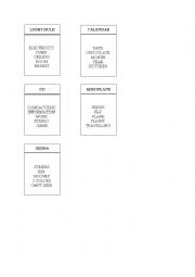 English Worksheet: Taboo Cards 2