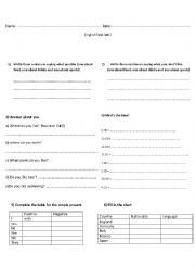 English Worksheet: Test 8