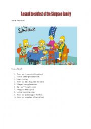 English Worksheet: The Simpsons breakfast