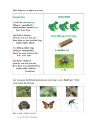 English Worksheet: FROGGIE FUN (a poem)