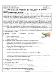 English Worksheet: An exam about students preferences between social network tools (Facebook and Twitter)  and search engines (Google and Yahoo)