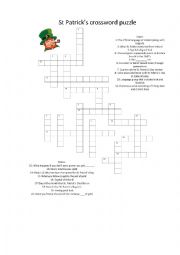 st patricks crossword puzzle