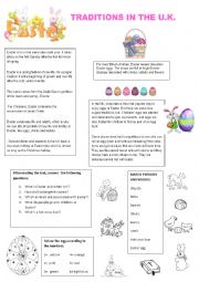 English Worksheet: Easters traditions in the U.K.