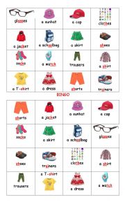 Clothes bingo
