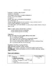 English Worksheet: Halloween lesson plan