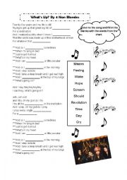 English Worksheet: Whats going on? 4 Non Blondes 