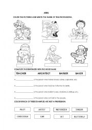 English Worksheet: Jobs