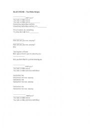 English Worksheet: Blue Orchid - song worksheet