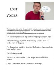 English Worksheet: Lost Voices