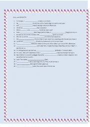 English Worksheet: will and going to