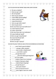 English Worksheet: To be and have got remedial worksheet