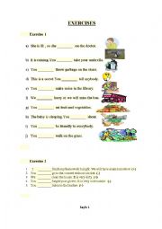 English Worksheet: MUST / MUSTNT EXERCSES